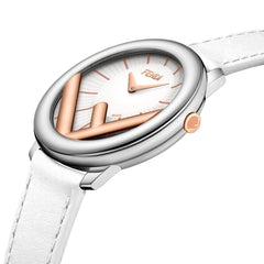 FENDI TIMEPIECES Run Away Analog White Round Dial Women's Watch- F710234041