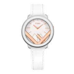 FENDI TIMEPIECES Run Away Analog White Round Dial Women's Watch- F710234041