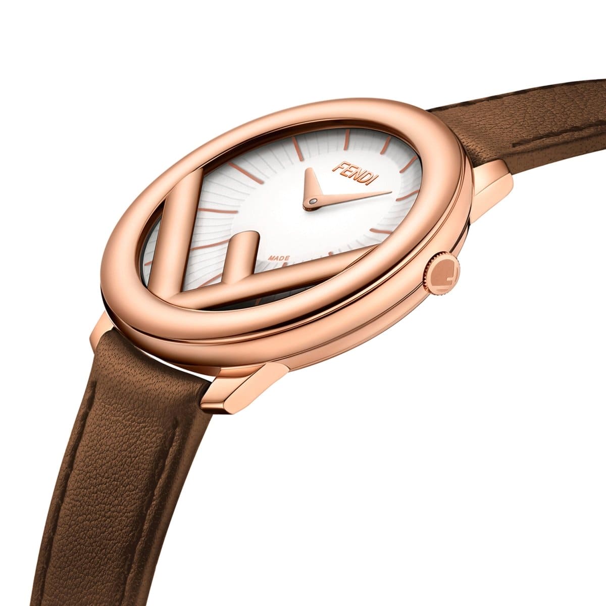 FENDI TIMEPIECES Run Away Analog White Round Dial Women's Watch- F710524021