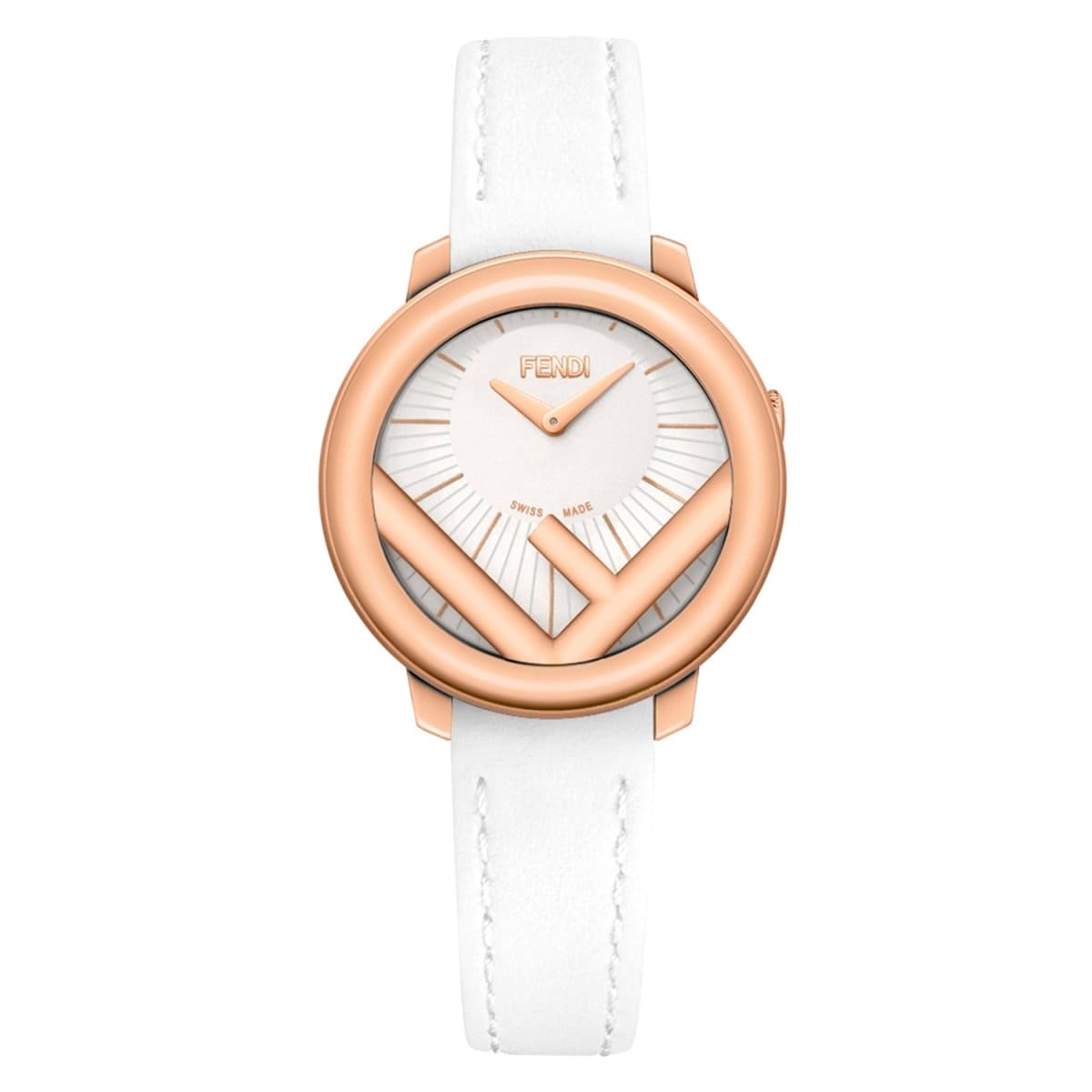 FENDI TIMEPIECES Run Away Analog White Round Dial Women's Watch- F710524041