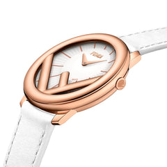 FENDI TIMEPIECES Run Away Analog White Round Dial Women's Watch- F710524041