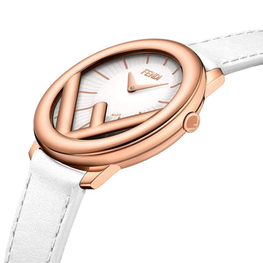 FENDI TIMEPIECES Run Away Analog White Round Dial Women's Watch- F710534041