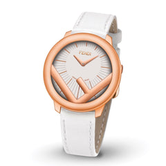 FENDI TIMEPIECES Run Away Analog White Round Dial Women's Watch- F710534041
