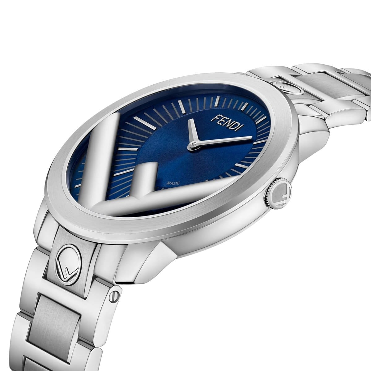 FENDI TIMEPIECES Run Away Analog Blue Round Dial Men's Watch- F711013000