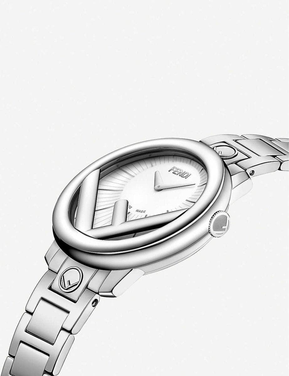 FENDI TIMEPIECES Run Away Analog White Round Dial Women's Watch- F711024000