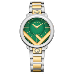 FENDI TIMEPIECES Run Away Analog Green Round Dial Women's Watch- F711138000