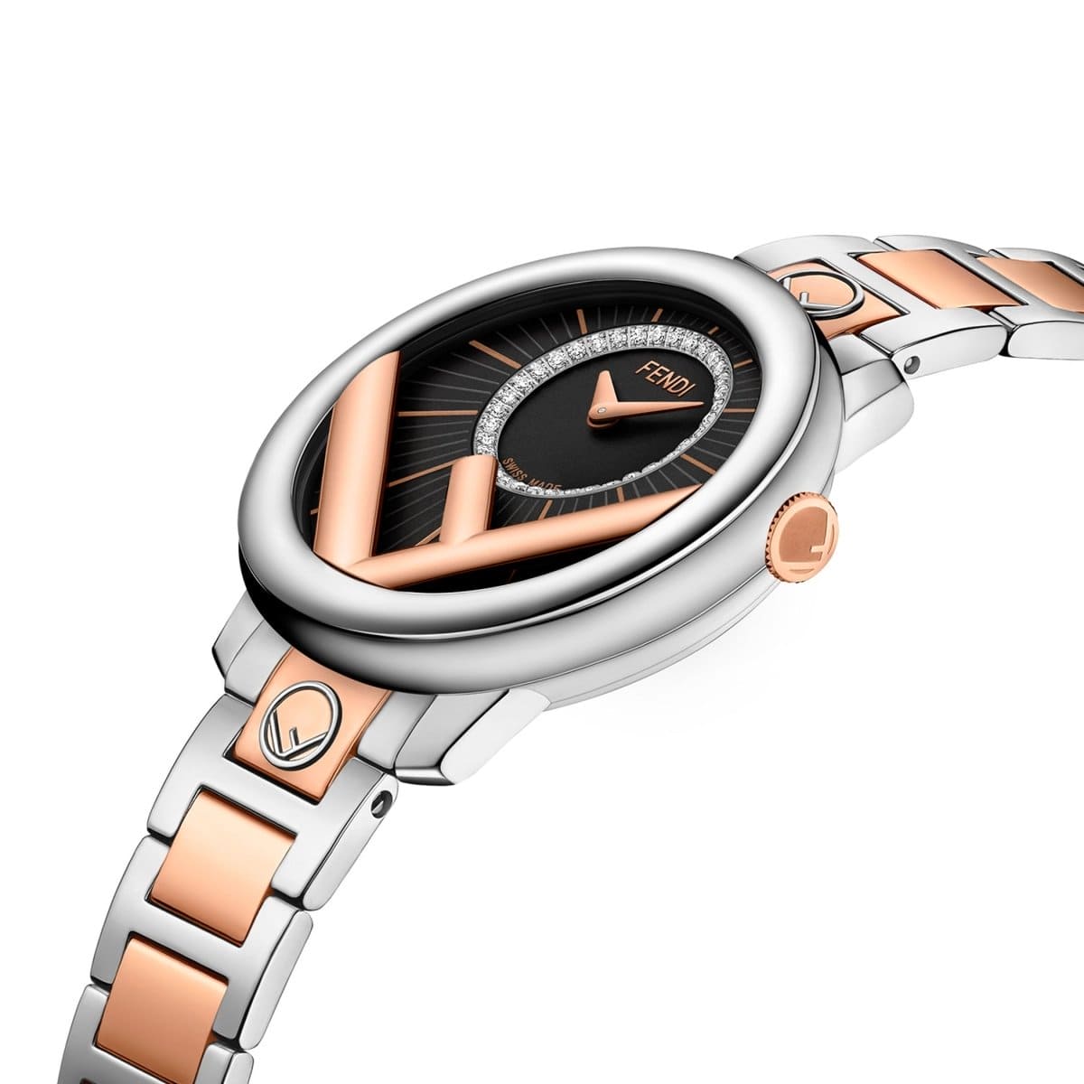 FENDI TIMEPIECES Run Away Analog Black Round Dial Women's Watch- F711221000D2
