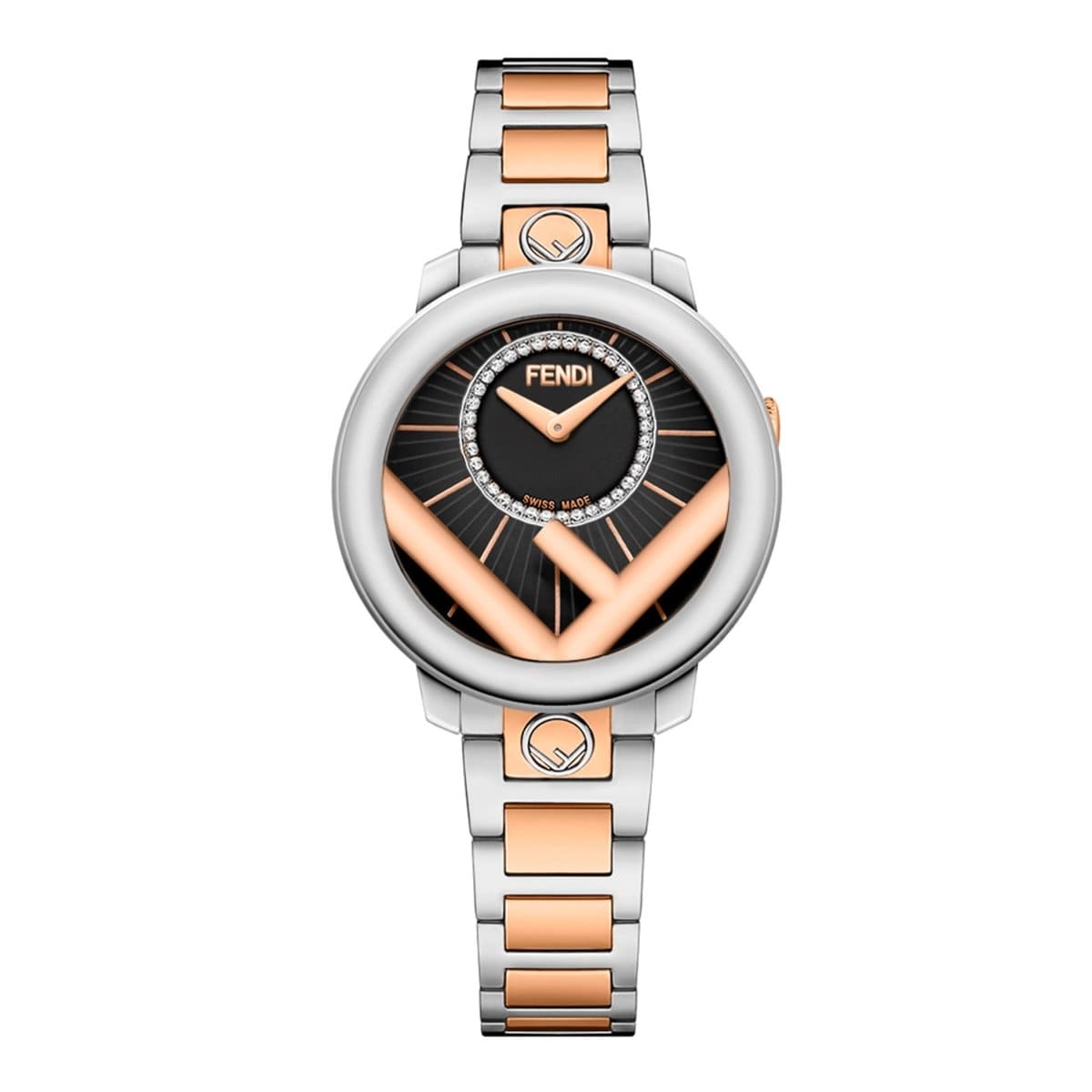 FENDI TIMEPIECES Run Away Analog Black Round Dial Women's Watch- F711221000D2