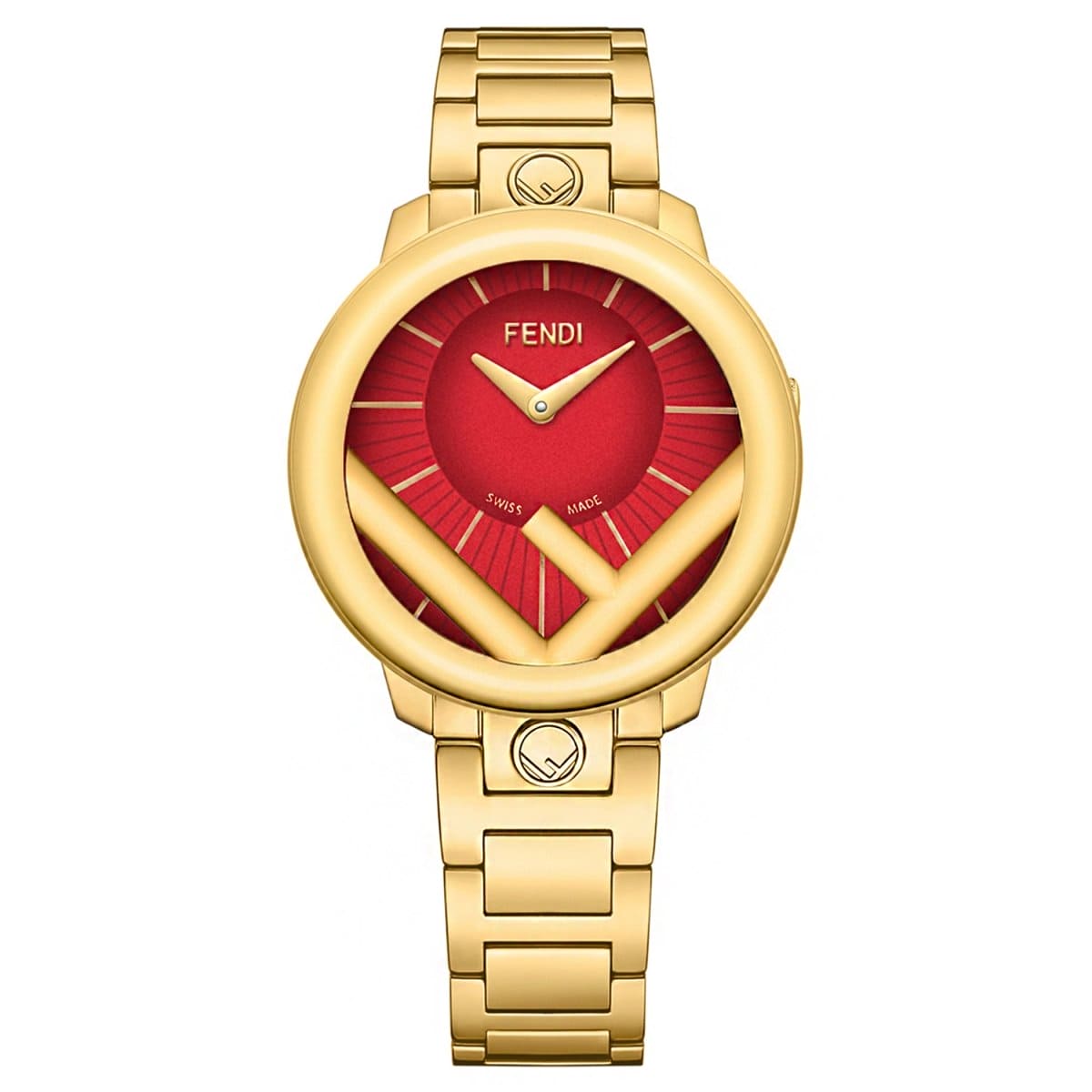 FENDI TIMEPIECES Run Away Analog Red Round Dial Women's Watch- F711437000