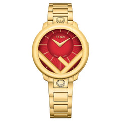 FENDI TIMEPIECES Run Away Analog Red Round Dial Women's Watch- F711437000