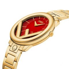 FENDI TIMEPIECES Run Away Analog Red Round Dial Women's Watch- F711437000