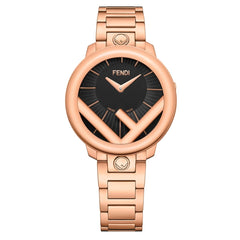 FENDI TIMEPIECES Run Away Analog Black Round Dial Women's Watch- F711531000
