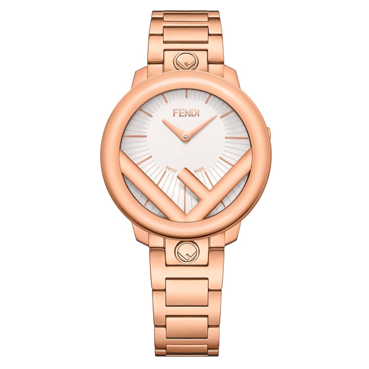 FENDI TIMEPIECES Run Away Analog White Round Dial Women's Watch- F711534000