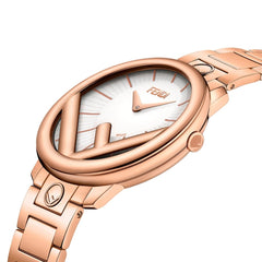 FENDI TIMEPIECES Run Away Analog White Round Dial Women's Watch- F711534000