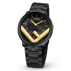 FENDI TIMEPIECES Run Away Analog Black Round Dial Men's Watch- F713111000