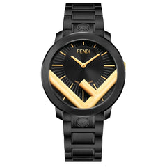 FENDI TIMEPIECES Run Away Analog Black Round Dial Men's Watch- F713111000