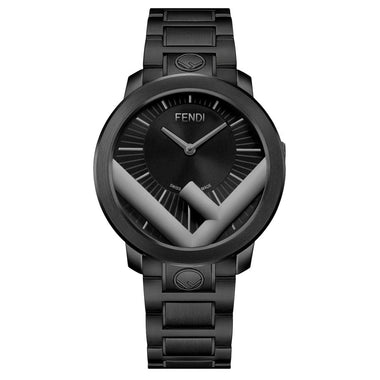 FENDI TIMEPIECES Run Away Analog Black Round Dial Men's Watch- F713611000