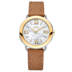FENDI TIMEPIECES Selleria Analog MOP Round Dial Women's Watch- F8021345H0