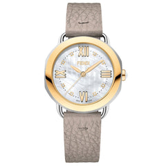 FENDI TIMEPIECES Selleria Analog MOP Round Dial Women's Watch- F8021345H0D1