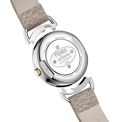 FENDI TIMEPIECES Selleria Analog MOP Round Dial Women's Watch- F8021345H0D1