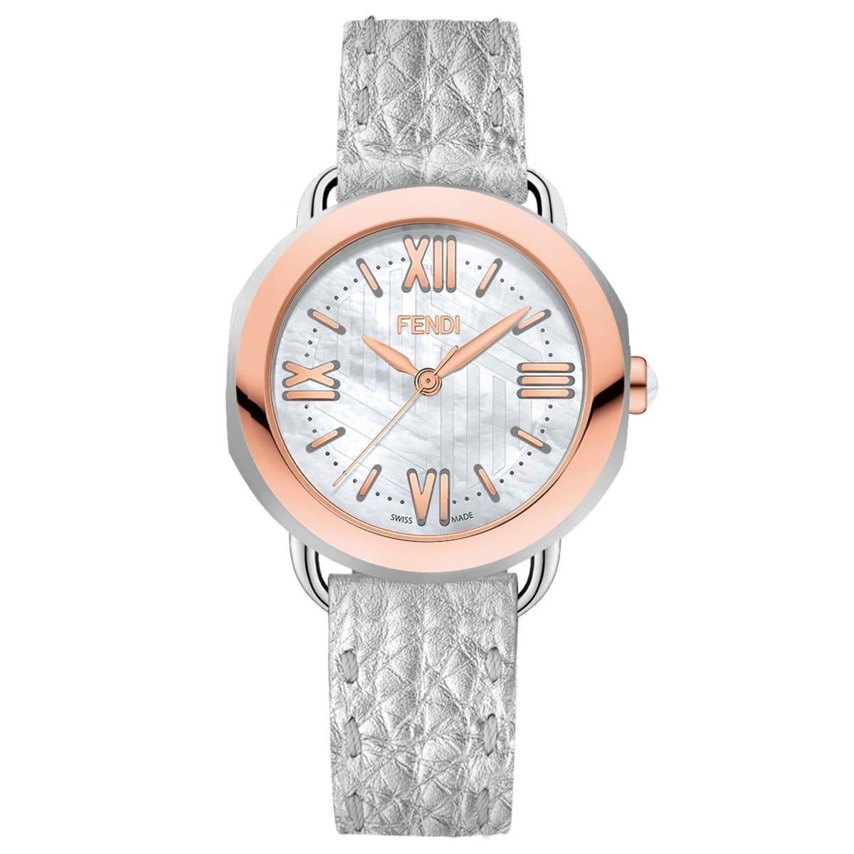 FENDI TIMEPIECES Selleria Analog MOP Round Dial Women's Watch- F8022345H0