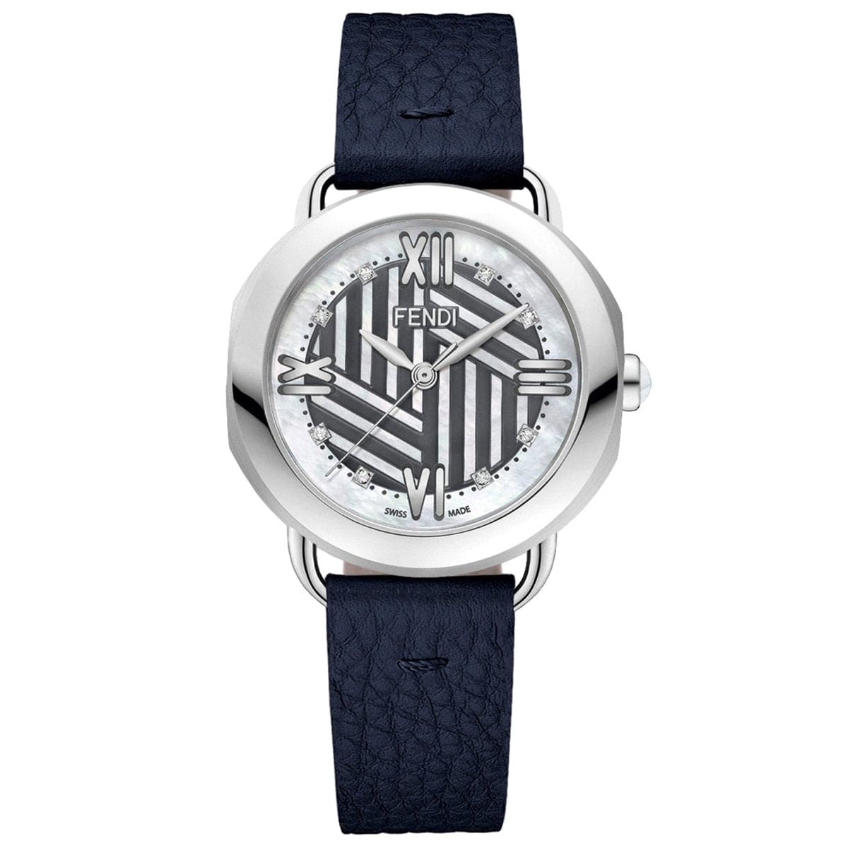 FENDI TIMEPIECES Selleria Analog MOP Round Dial Women's Watch- F8110365H0D1