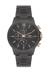 Ferro Chronograph Black Round Dial Men's Watch - FM11051A-G7