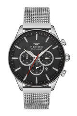 Ferro Chronograph Black Round Dial Men's Watch -  FM11912C-A2