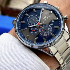 Ferro Chronograph Black Round Dial Men's Watch -  FM11919A-A3