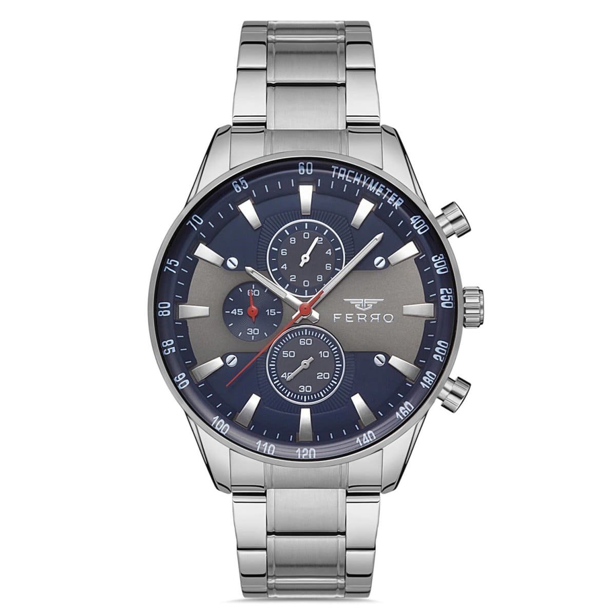 Ferro Chronograph Black Round Dial Men's Watch - FM11919A-A3