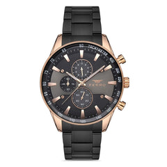 Ferro Chronograph Black Round Dial Men's Watch -  FM11919A-R