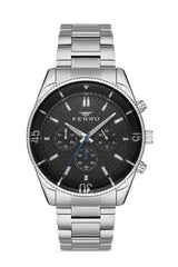 Ferro Venedik Chronograph Black Round Dial Men's Watch - FM11920A-A2