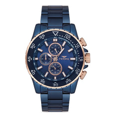 Ferro Multifunction Navy Blue Round Dial Men's Watch -  FM1542A-T
