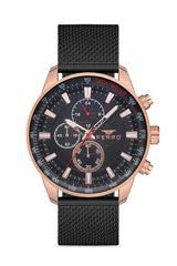 Ferro Chronograph Black Round Dial Men's Watch - FM1856C-R