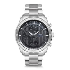 Ferro Multifunction Black Round Dial Men's Watch -  FM1889A-A4