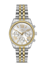 Ferro Chronograph White Round Dial Women's Watch -  FM41172A-D