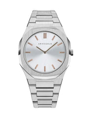Aries Gold Prestige Quartz Silver Round Sapphire Glass Dial Men's Watch - G 1031 S-SRG