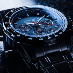 ARIES GOLD Drifter Chronograph Watch with Sapphire Glass For Men- G 7001 BK-BK
