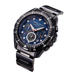ARIES GOLD Atlantic Chronograph SuperLuminova Watch with Sapphire Glass For Men- G 7002 BK-BU