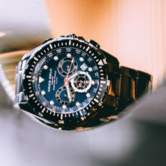 ARIES GOLD Atlantic Chronograph SuperLuminova Watch with Sapphire Glass For Men- G 7002 BK-BU