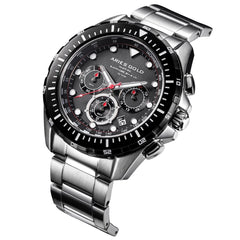 ARIES GOLD Atlantic Chronograph SuperLuminova Watch with Sapphire Glass For Men- G 7002 SBK-BK