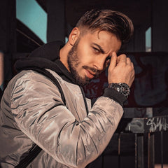 ARIES GOLD Atlantic Chronograph SuperLuminova Watch with Sapphire Glass For Men- G 7002 SBK-BK