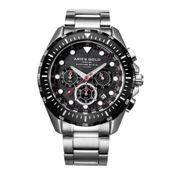 ARIES GOLD Atlantic Chronograph SuperLuminova Watch with Sapphire Glass For Men- G 7002 SBK-BK