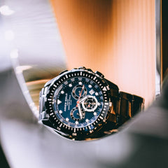 ARIES GOLD Atlantic Chronograph SuperLuminova Watch with Sapphire Glass For Men- G 7002 SBK-BU