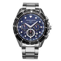 ARIES GOLD Atlantic Chronograph SuperLuminova Watch with Sapphire Glass For Men- G 7002 SBK-BU