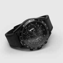 ARIES GOLD Jolter Chronograph Skeleton Watch with Sapphire Glass For Men- G 7008 BK-BK