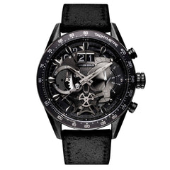 ARIES GOLD Jolter Chronograph Skeleton Watch with Sapphire Glass For Men- G 7008 BK-BK