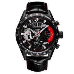 ARIES GOLD Jolter Chronograph Skeleton Watch with Sapphire Glass For Men- G 7008 BK-R
