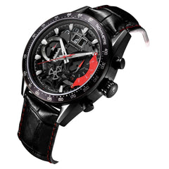 ARIES GOLD Jolter Chronograph Skeleton Watch with Sapphire Glass For Men- G 7008 BK-R