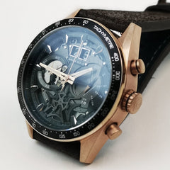 ARIES GOLD Jolter Chronograph Skeleton Watch with Sapphire Glass For Men- G 7008 RG-BK